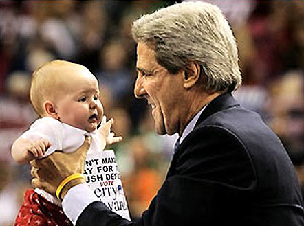 JOHN KERRY ABOUT TO EAT 8 MONTH OLD CHILD